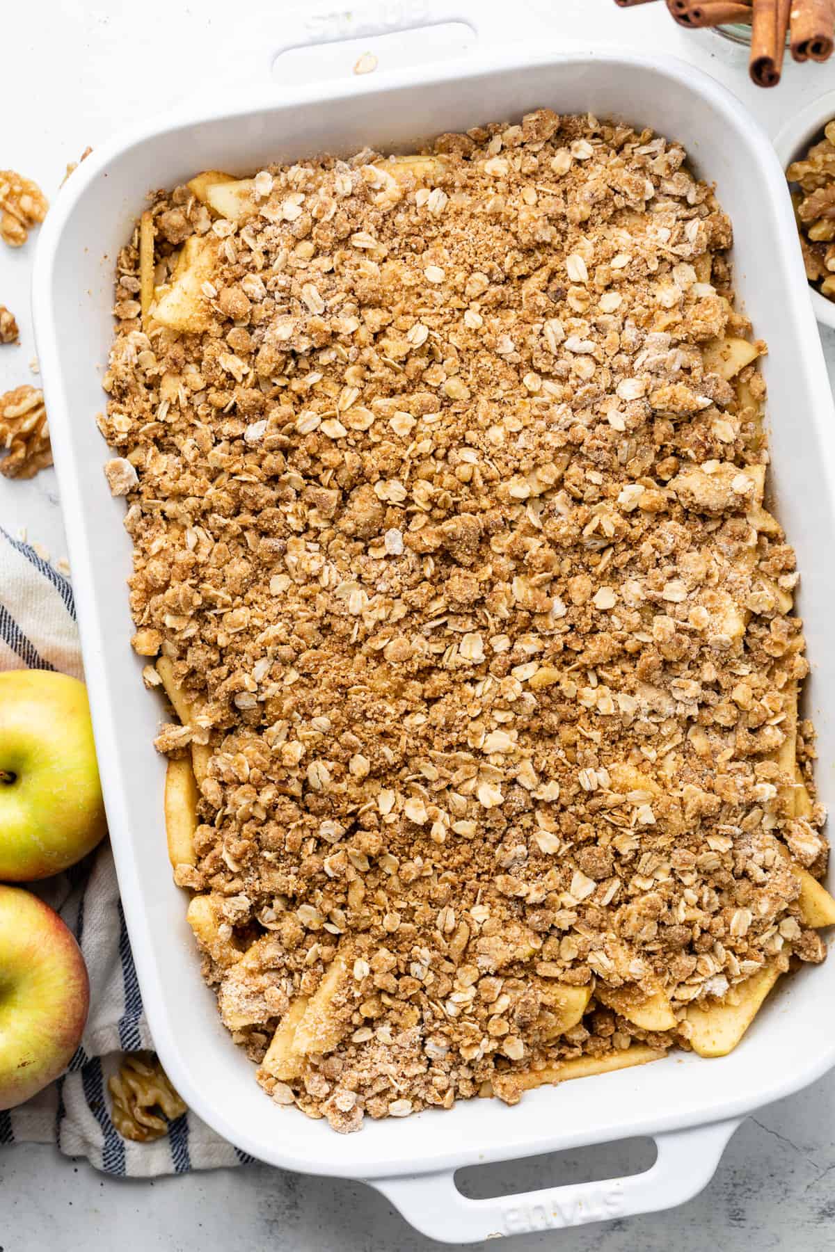 making healthy apple crisp