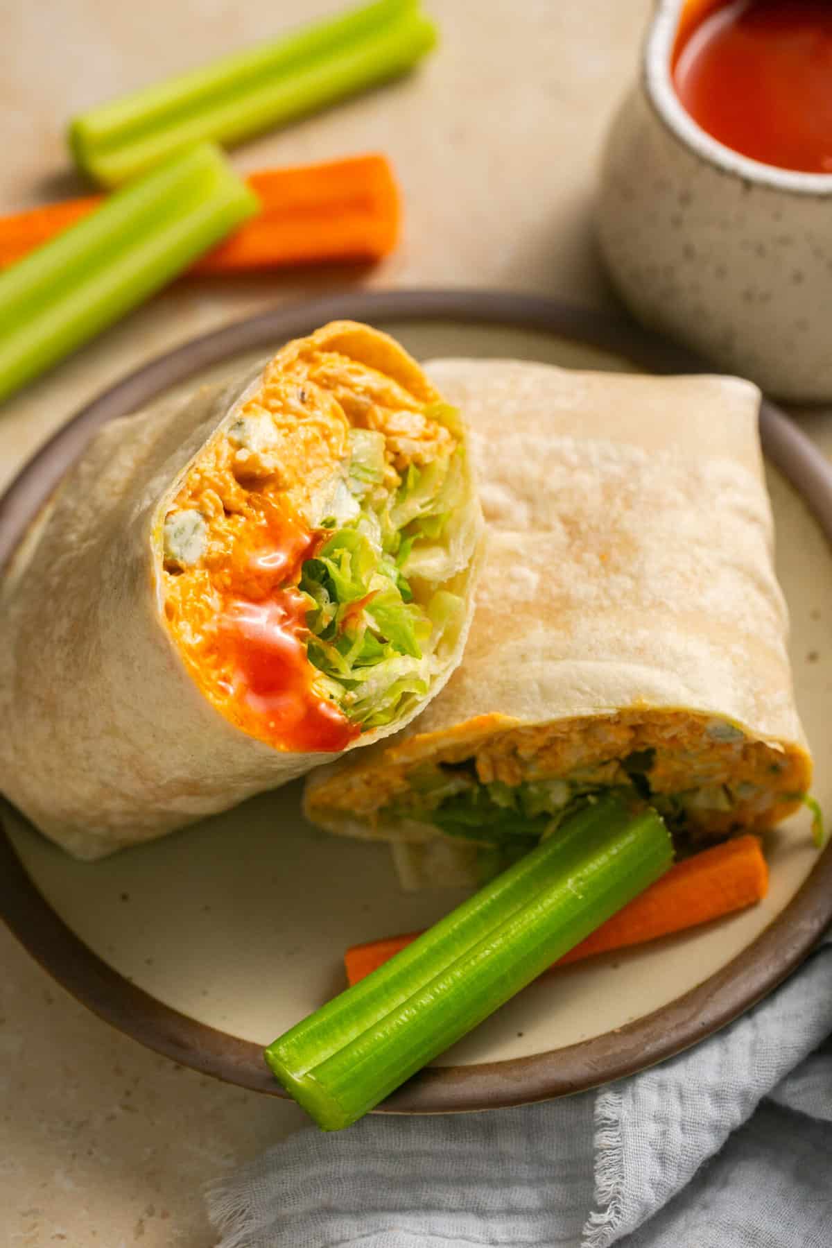 buffalo chicken salad wrap