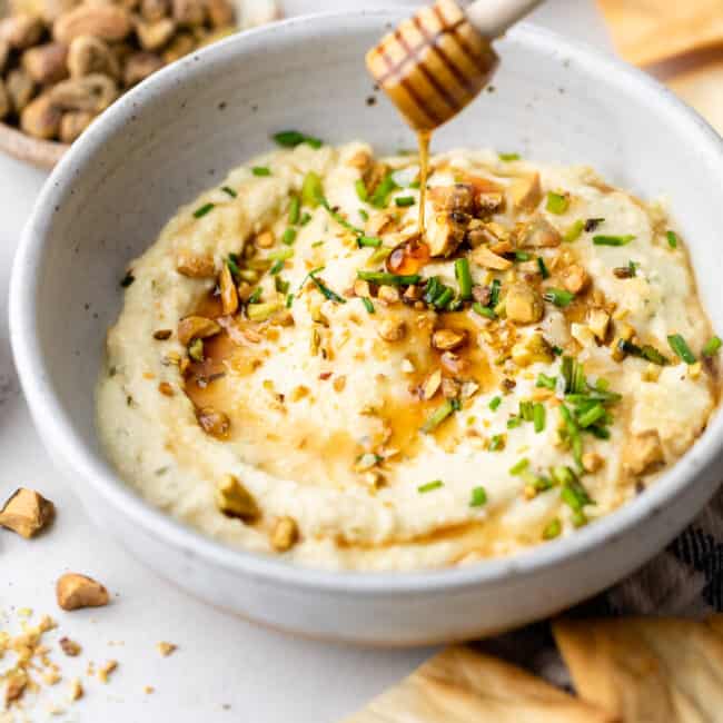 hot honey feta with honeycomb