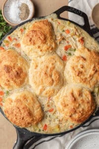 Chicken Pot Pie with Biscuits
