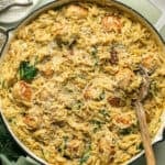 Cacio e Pepe Orzo skillet