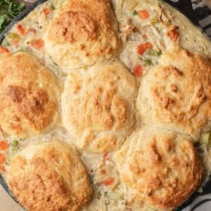Chicken Pot Pie with Biscuits