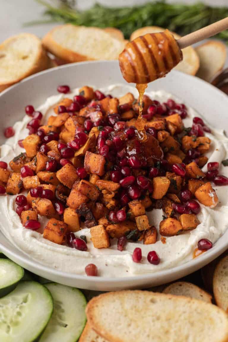 Hot Honey Whipped Ricotta Recipe - Erin Lives Whole