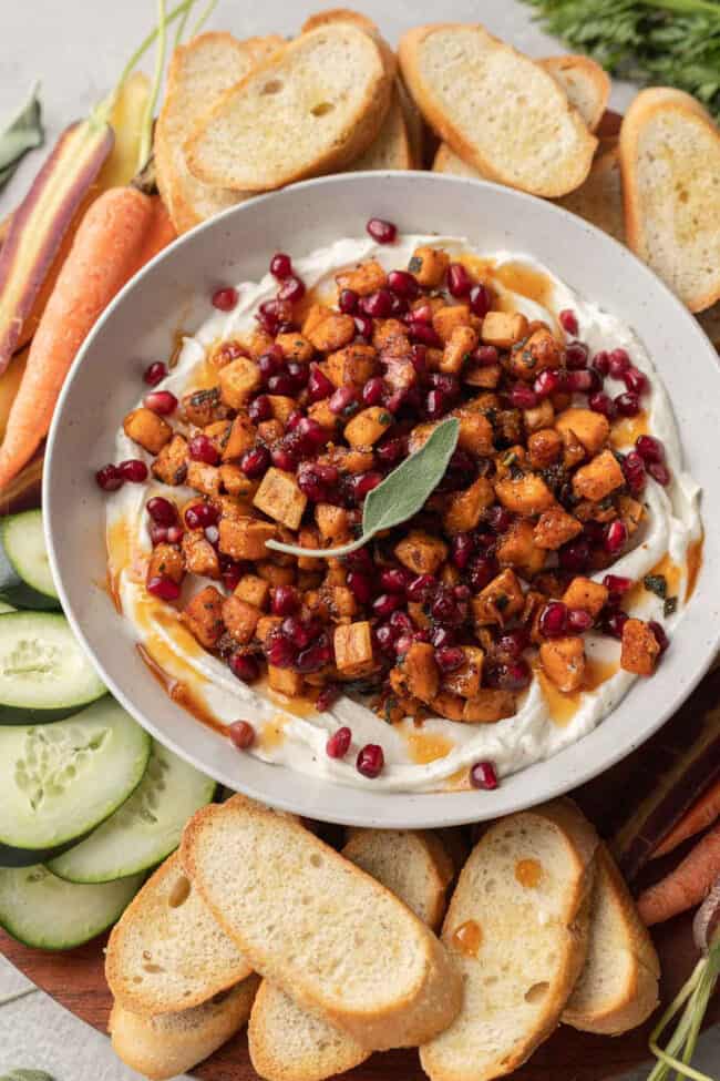 Hot Honey Whipped Ricotta Recipe - Erin Lives Whole