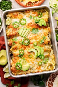 Easy Green Chicken Enchiladas