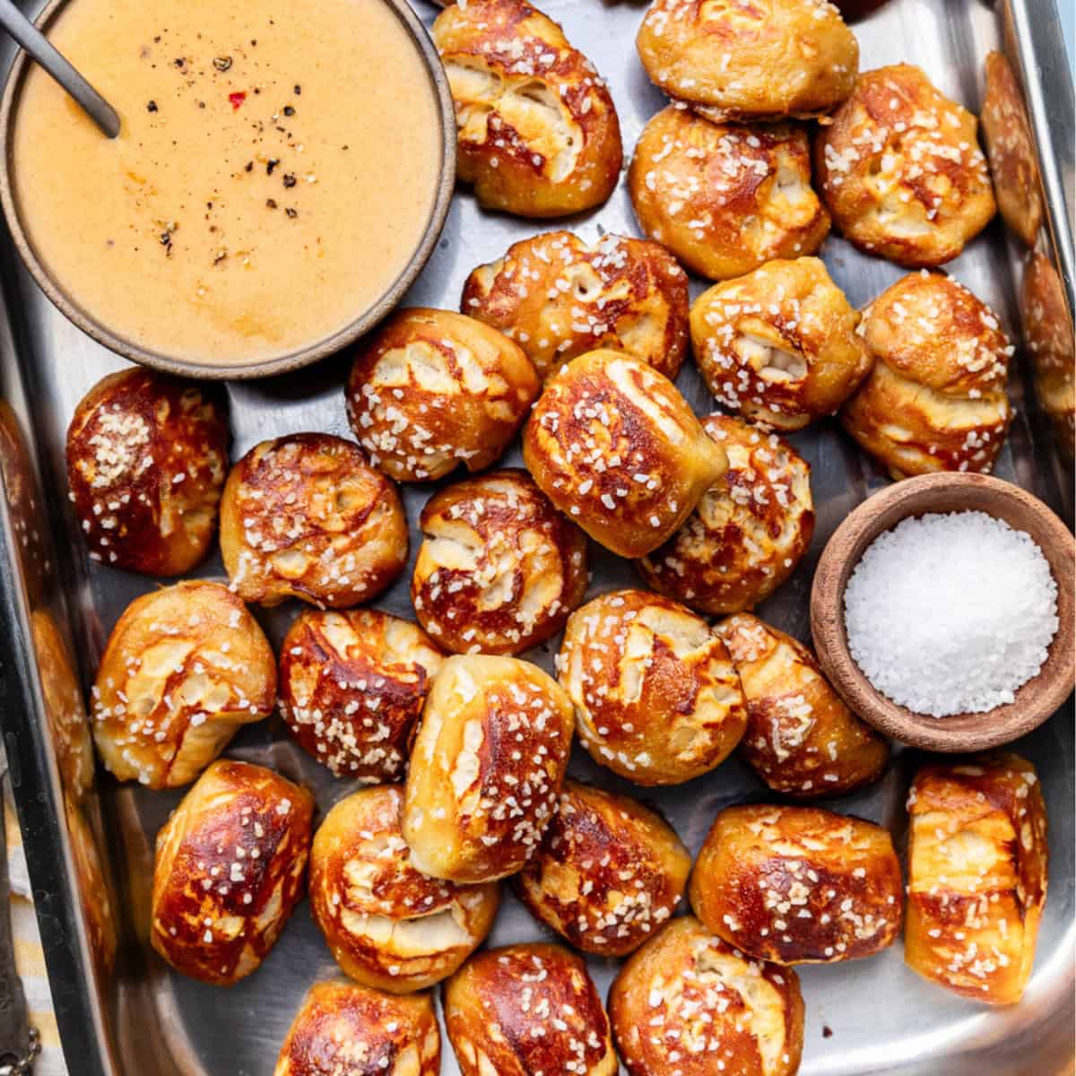 The Best March Madness Recipes 6 Soft Pretzel Bites Recipe with Beer Cheese