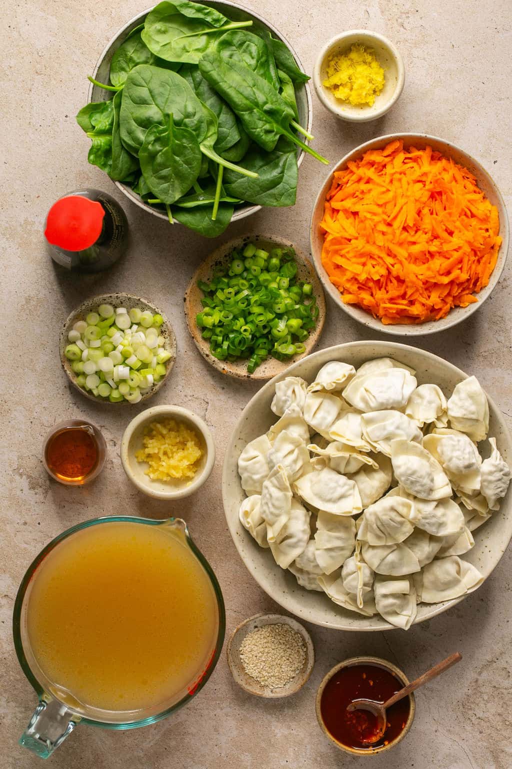 Easy Wonton Soup ingredients