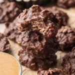 stack of no bake cookies
