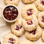 Jelly Thumbprint Cookies on plate