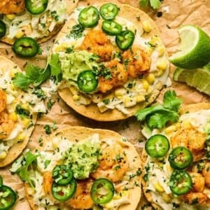 Crispy Shrimp Tostadas