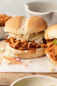Hot Honey BBQ Slow Cooker Shredded Chicken