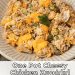 One Pot Cheesy Chicken Zucchini Skillet