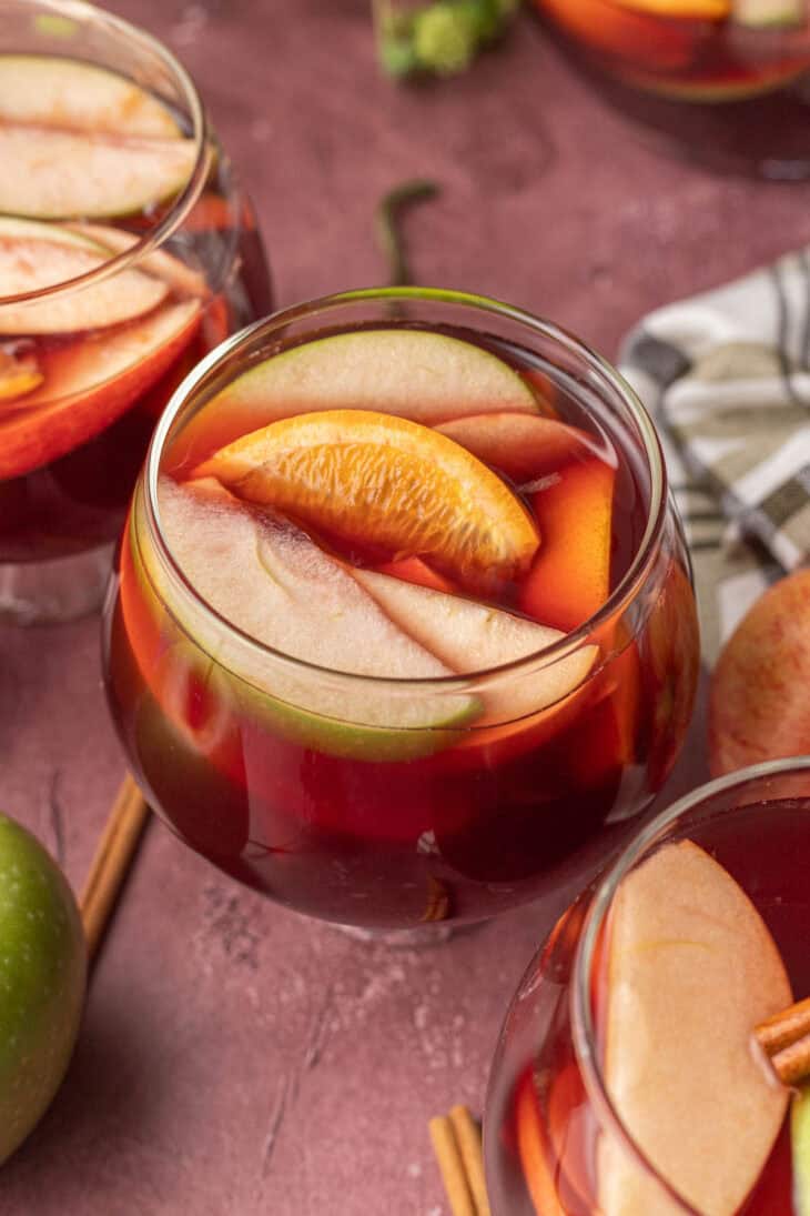 Sangria paired with a cheese board and fall appetizers