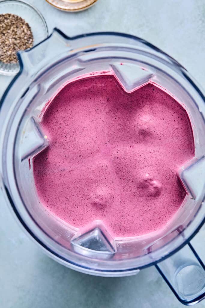 Berry Protein Smoothie in blender