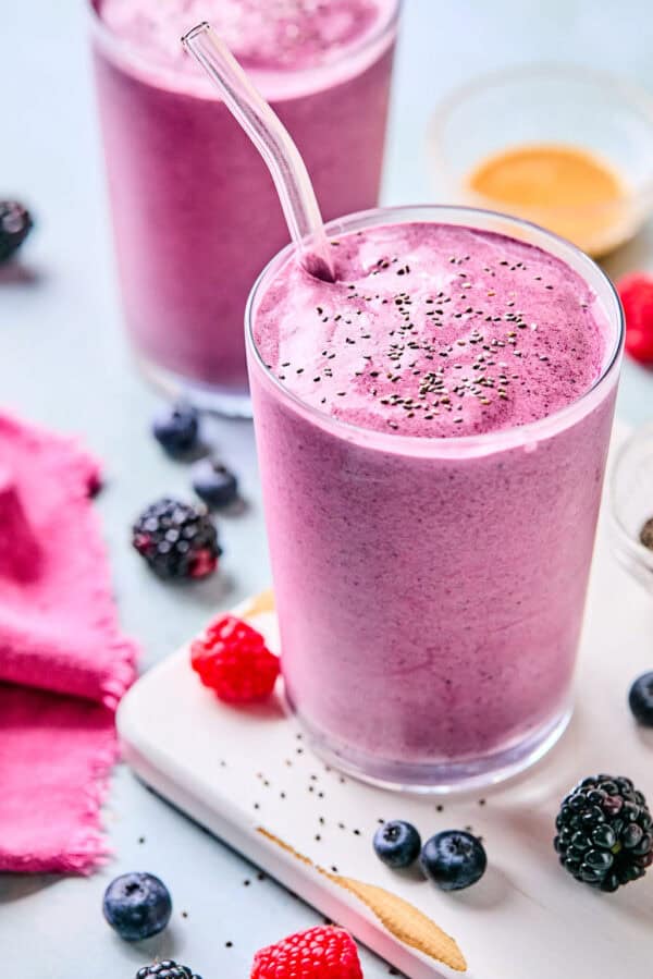Berry Protein Smoothie - Erin Lives Whole