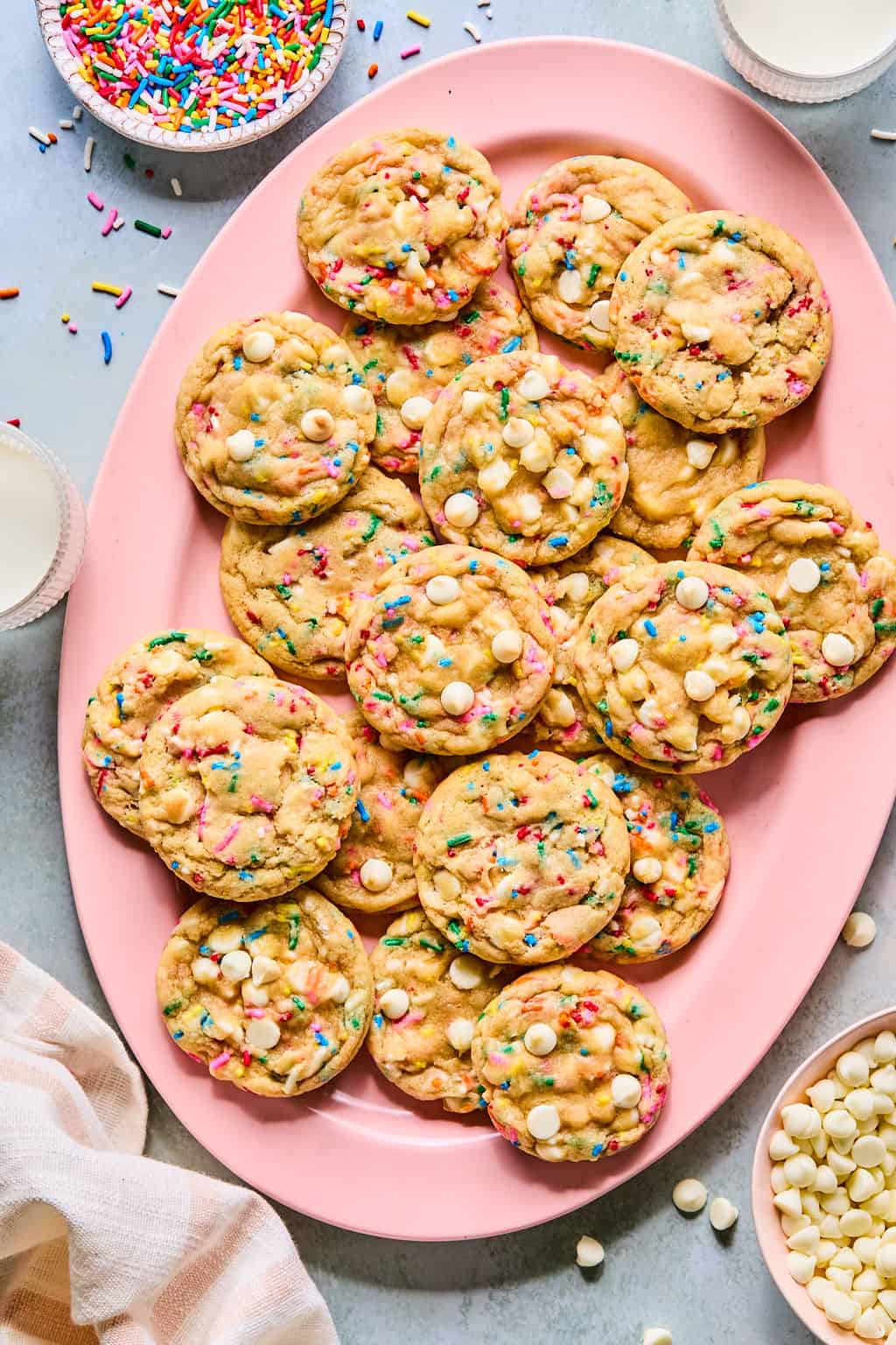 Birthday Cake Cookies on plate