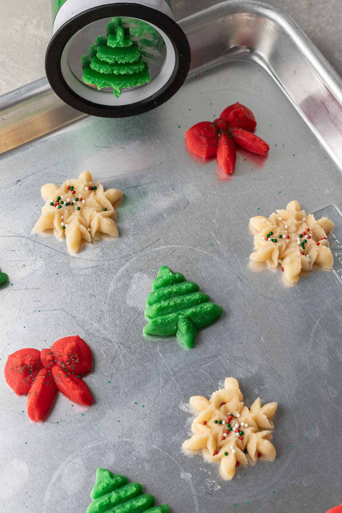 Cookies on baking sheet