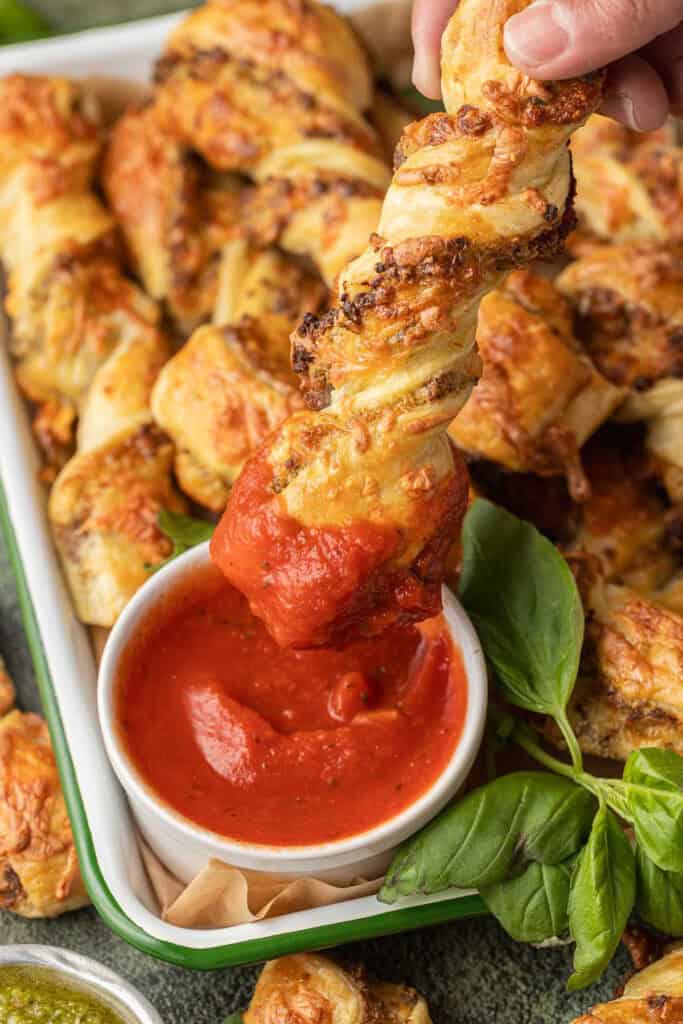 Sausage Pesto Twists