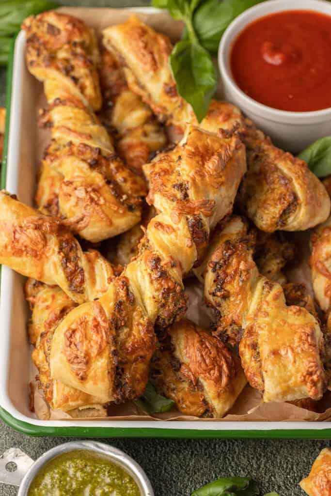 Sausage Pesto Twists
