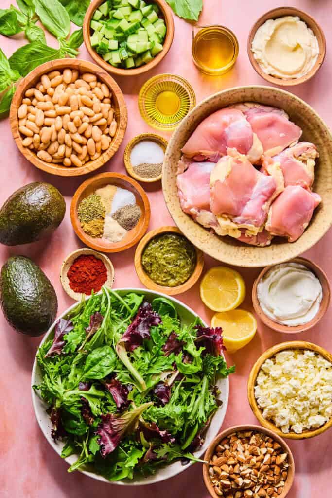 Chicken Salad with Creamy Pesto Dressing ingredients