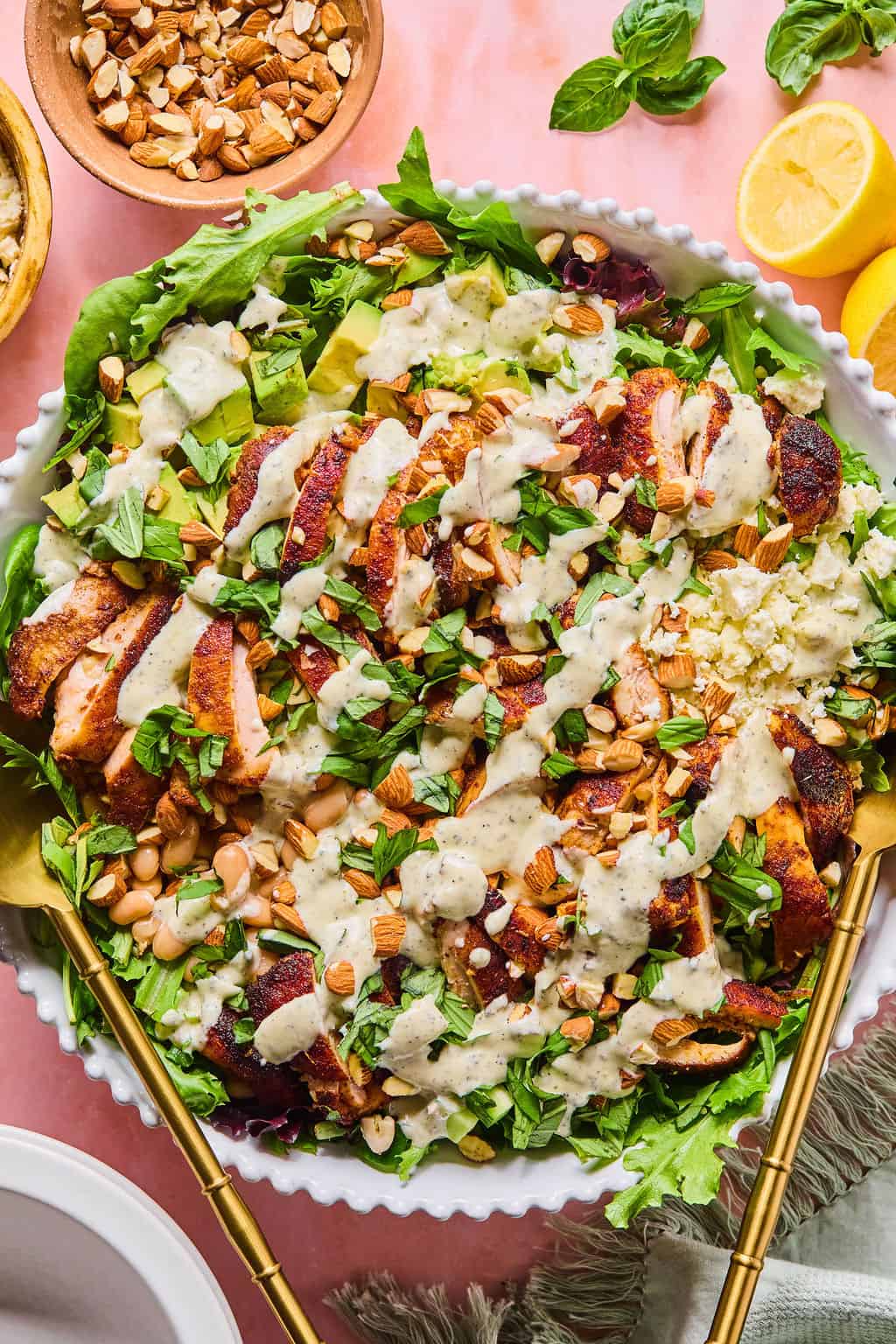Chicken Salad with Creamy Pesto Dressing