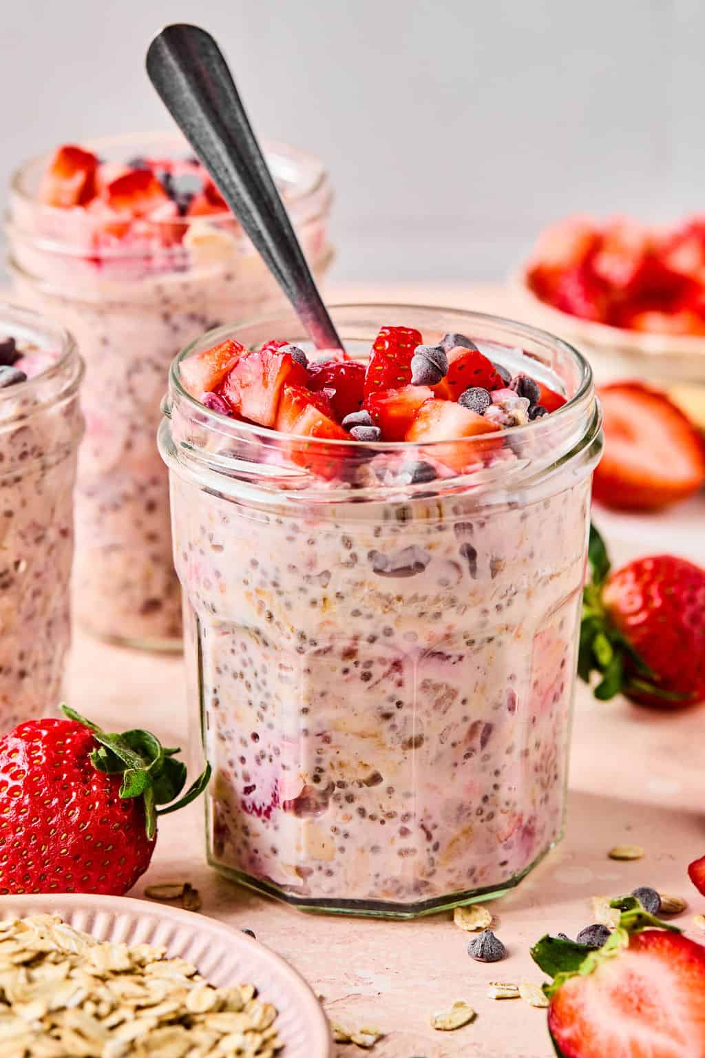 Chocolate Covered Strawberry Overnight Oats