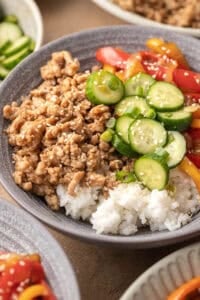Ground Chicken Teriyaki Bowls