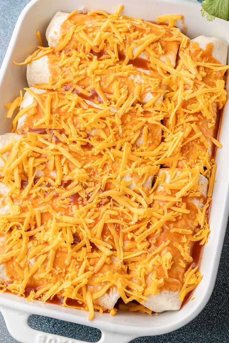 Breakfast Enchiladas in pan