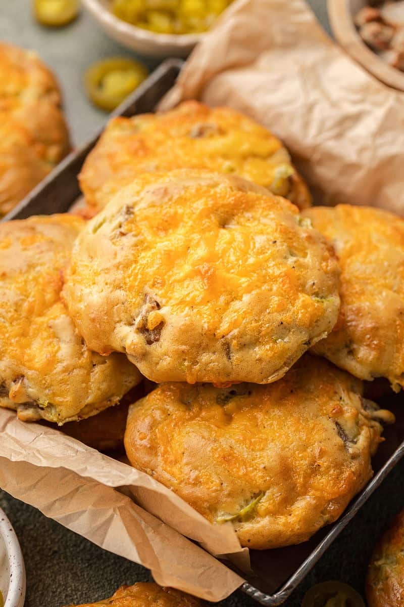 High Protein Sausage Jalapeno Cheddar Biscuits
