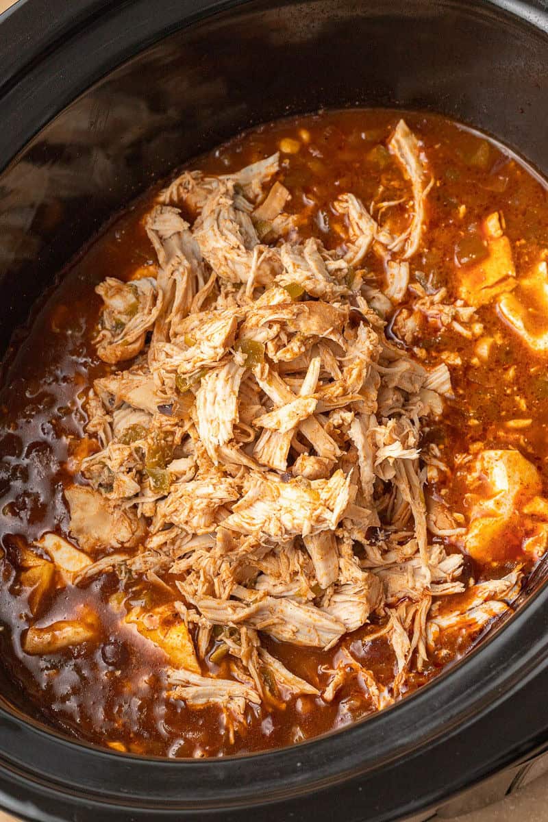 Chicken cooked in slow cooker