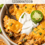 Slow Cooker Chicken Enchilada Casserole