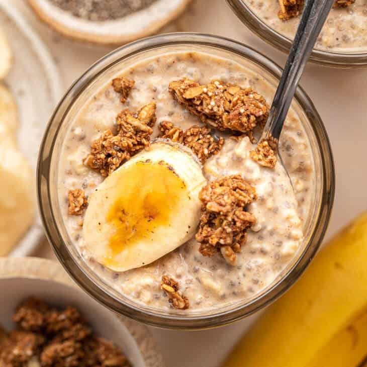 Banana Foster Overnight Oats