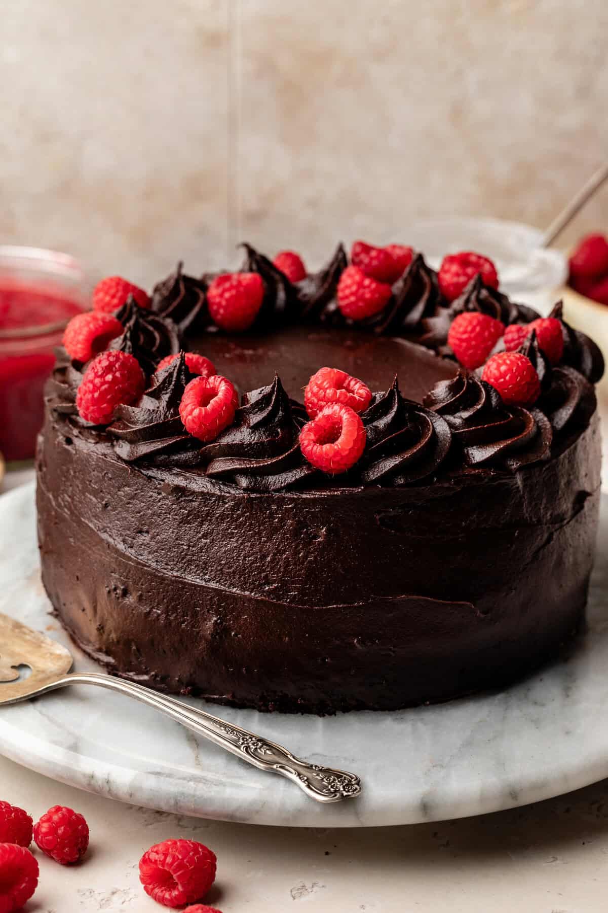 Chocolate Raspberry Layer Cake