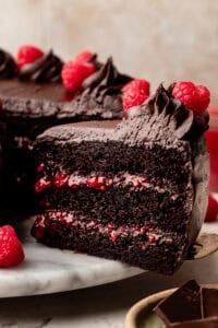 Chocolate Raspberry Layer Cake