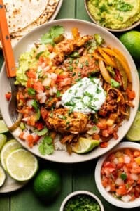 Sheet Pan Chicken Fajitas (in a Bowl!)