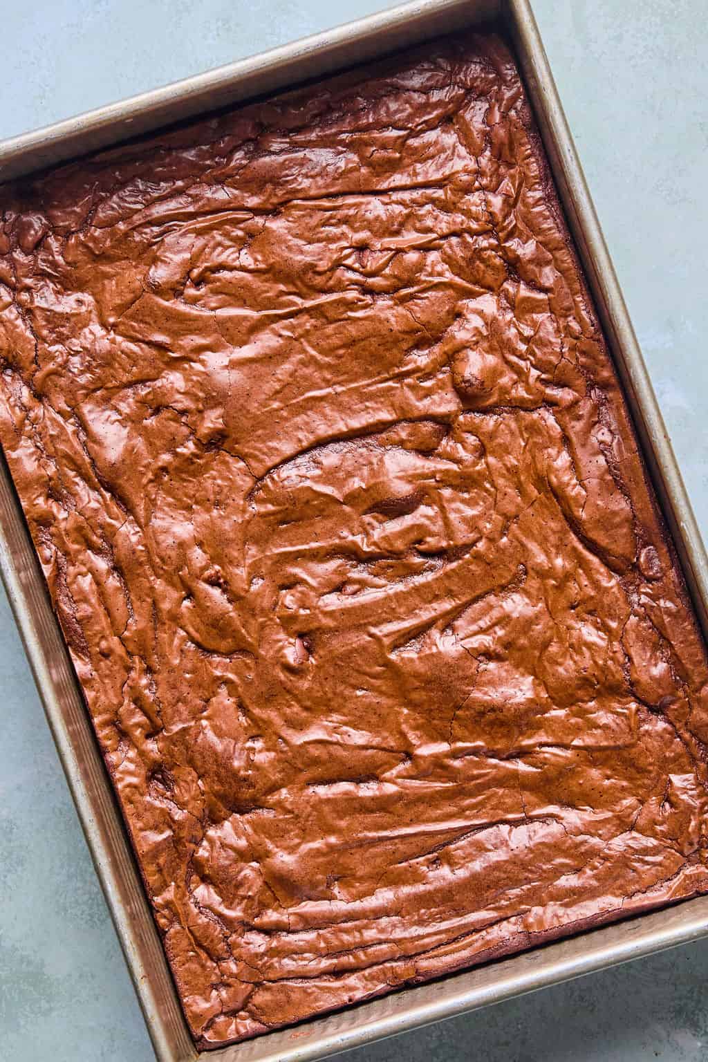 Best Brownie Recipe Ever brownies in pan.