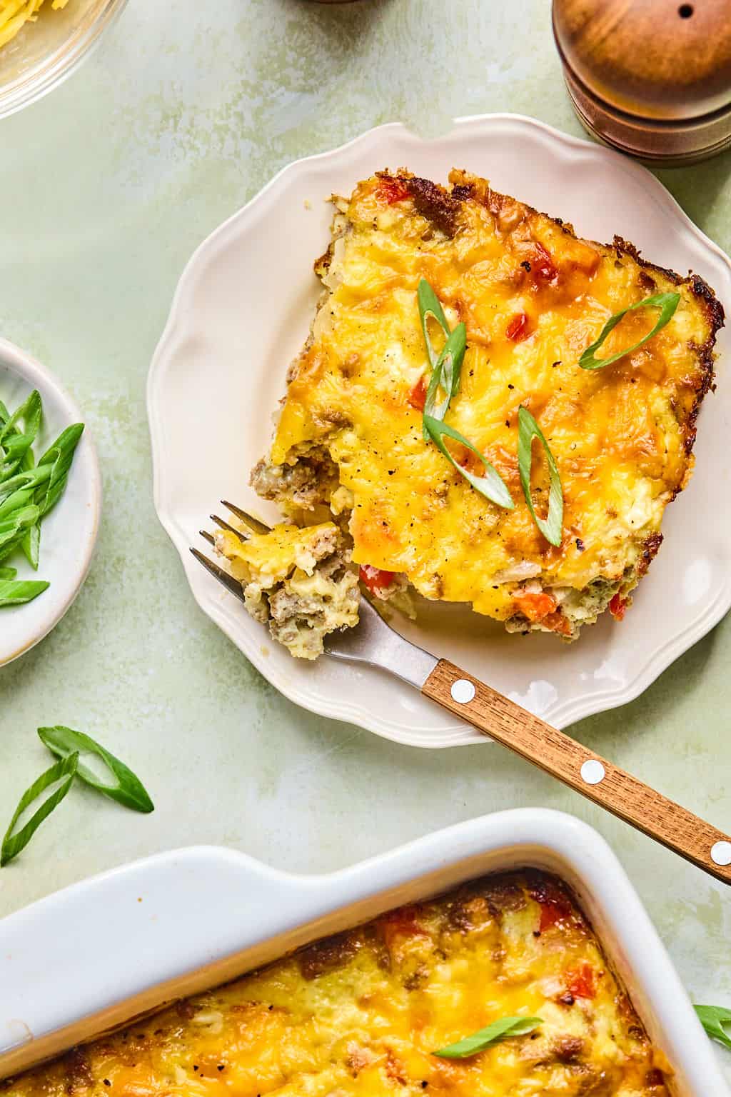 Tater Tot Egg Breakfast Casserole.