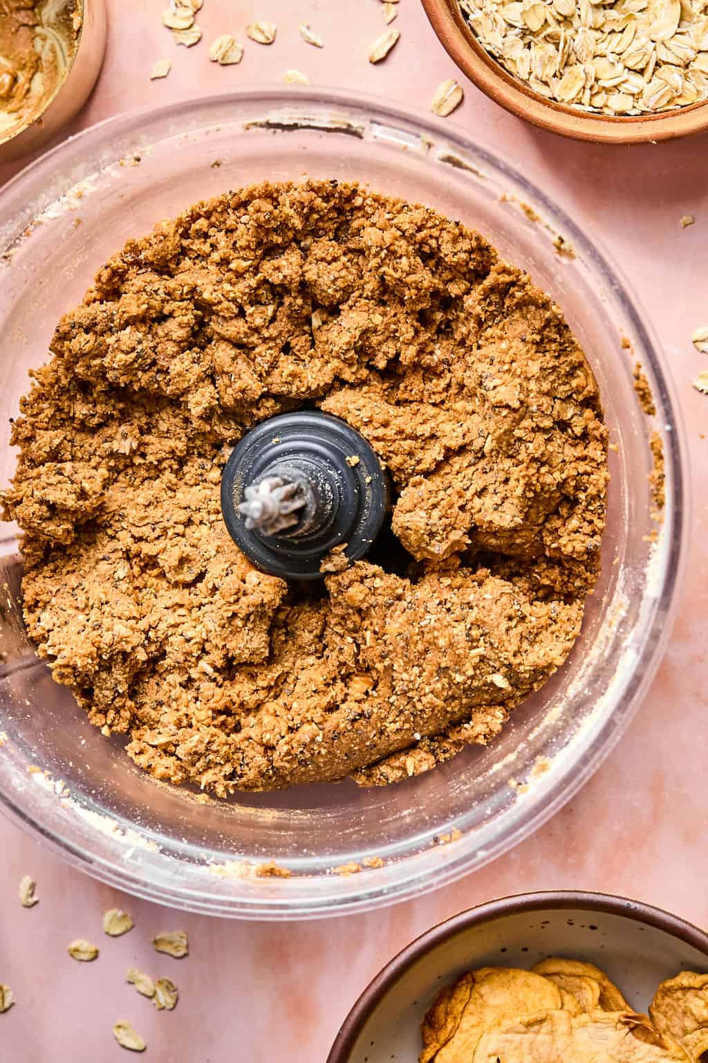All ingredients mixed together in food processor.