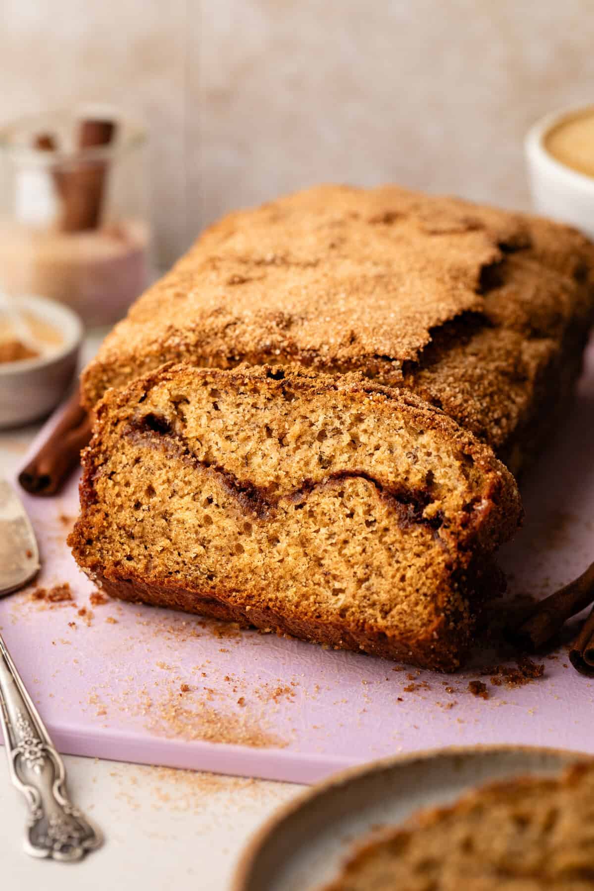 Brown Butter Snickerdoodle Banana Bread.