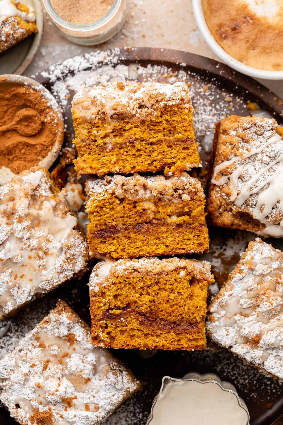 avocado-dill-feta-salad-10 slices of pumpkin coffee cake